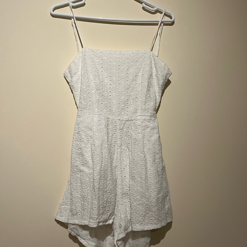 Mint Vanilla - White Romper
